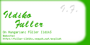 ildiko fuller business card
