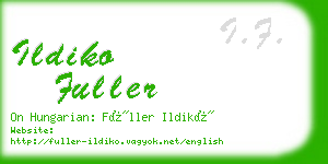 ildiko fuller business card